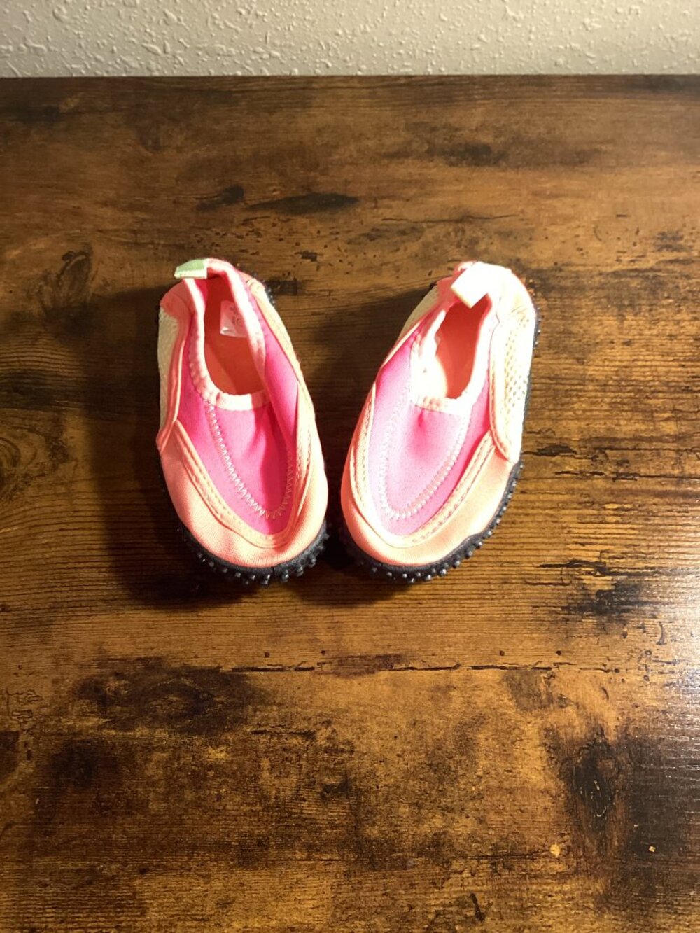 Girls Pink & Coral Slip-On Water Shoes – Beach Pool Swim Shoes